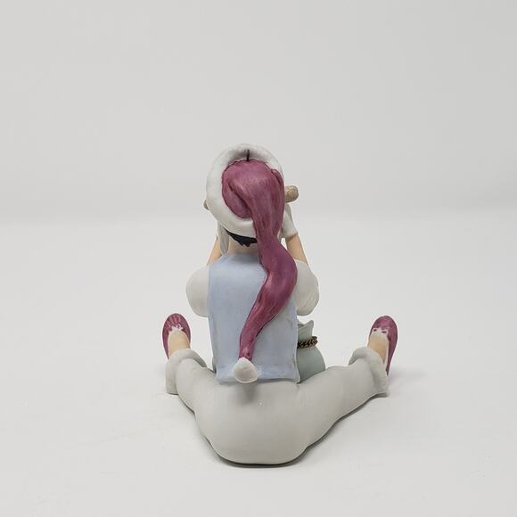 1987 Christmas Time Mime Hand-Painted Fine Porcelain Ornament w/ Wood Stand - Picture 5 of 8